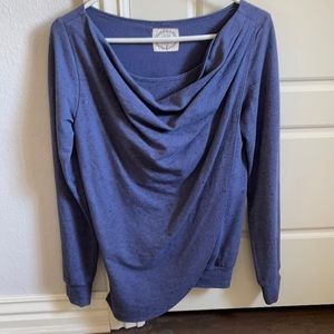 Anthropologie Drape-Front Sweatshirt Size small